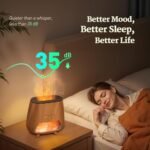JJNJJN Essential Oil Diffuser: 200ml Aromatherapy Diffuser with Himalayan Salt, Auto Off, and 9-Color LED Night Light. - Image 4