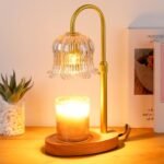 Candle Warmer Lamp Electric Timer - Candles Warming Light Height Adjustable Dimmable Warmers Flower Lamps No Flame Heat Warm Melt Wax Jar Modern Home Decor Table Lights for Home Living Bedroom