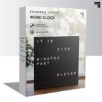 Sharper Image® LED Word Clock – 7.75" Light-Up Digital Desk & Wall Clock | Modern Home Décor | Unique Gift for Men & Women - Image 9