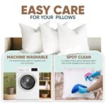 Pillowflex 20x20 Synthetic Down Pillow Insert - Soft Square Throw Pillow for Couch or Bed - Image 7