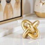 XMGZQ Gold Knot Sculpture for Coffee Table, Bookshelf & Nightstand - Minimalist Home Decor Accent - Image 6