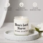 Petalsun Funny Boss's Day Gifts: Handmade Lavender Soy Candle (7oz) - Ideal for Female Bosses! - Image 4
