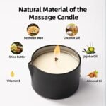 LUXMASA Soybean Wax Massage Oil Candle: Stress Relief & Skin Moisturizer, Caramel Whisky Scent, Perfect for Spa & Romantic Gifts, 2.35 OZ. - Image 6