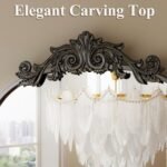 GLSLAND Vintage Arched Wall Mirror 38"x 26" - Gold Carved Metal Frame for Bathroom, Living Room, Entryway. - Image 5