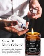 Men's Scented Candles | Amber Sandalwood | Long-Lasting Natural Soy Candles | Ideal Gift for Him - Image 2