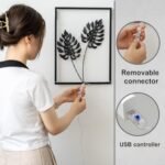 QXSXKJ Black Metal Wall Art Set - 3D Modern Framed Decor for Living Room, Bedroom & Bathroom. - Image 5