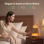 JJNJJN Essential Oil Diffuser: 200ml Aromatherapy Diffuser with Himalayan Salt, Auto Off, and 9-Color LED Night Light. - Image 3