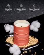 M&SENSE Orange Vanilla Tart Candles: Organic Soy, Non-Toxic, 11.3oz, 70-Hour Burn, Cozy Citrus Scented Home Décor. - Image 4