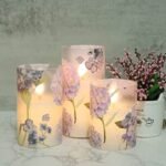 DRomance Flameless Candles: Real Wax LED Hydrangea Design, Battery Operated, Remote Timer - Perfect for Holiday Decor! - Image 5