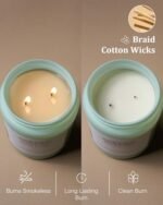 M&SENSE Oceanic Breeze Candle - 19.4oz, 110-hour burn, 2-wick natural soy for stress relief, featuring pineapple & mango. - Image 5