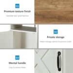 AMERLIFE Farmhouse Living Room Table Set: 70" Fireplace TV Stand, 36" Electric Fireplace & Coffee Table with Charging Station, White & Barnwood. - Image 8