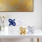 XMGZQ Gold Knot Sculpture for Coffee Table, Bookshelf & Nightstand - Minimalist Home Decor Accent - Image 5