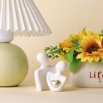 Mini Couple Statue for Living Room and Bedroom Decor, Perfect Anniversary Gift (White, 3.15in) - Image 5