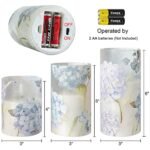 DRomance Flameless Candles: Real Wax LED Hydrangea Design, Battery Operated, Remote Timer - Perfect for Holiday Decor! - Image 6