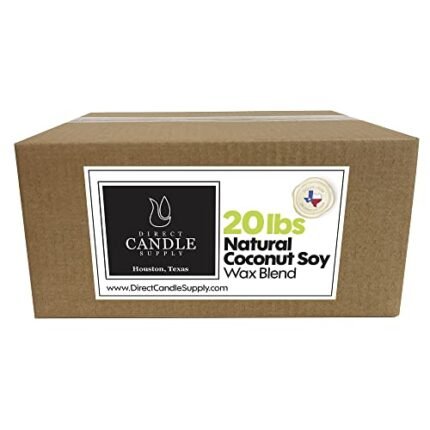 Direct Candle Supply - 20 lb Coconut Soy Candle Wax for Candle Making - Creamy Blend for High Load Fragrance Formulation, Coco Wax, Coconut Soy Candle Wax, Cera para Velas