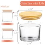 CONNOO 15-Pack 4 OZ Clear Glass Candle Jars with Bamboo Lids - Airtight, Dishwasher Safe, Ideal for Candle Making. - Image 3