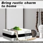 Capoda 3-Piece Rustic Decorative Books Set for Farmhouse Decor with Bead Garland and Twine Ribbon - Image 2