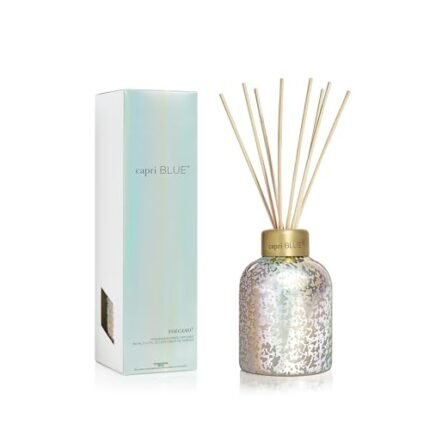 Capri Blue Reed Diffuser - Reed Diffuser Set Includes Scented Oil, Sticks, and Mercury Iridescent Glass Bottle - Home Decor Room Fresheners - Volcano (5.7 fl oz)