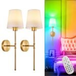 Depuley Wireless Wall Sconce Set: 2 Rechargeable Battery-Powered Lights with Remote - 15 Colors for Bedroom & Living Room - Image 9