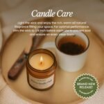 Bare Botanics Warm Vanilla Oak Soy Candle - 100% Plant-Based, Non-Toxic, Handpoured in WI, 40+ Hour Burn Time. Perfect Gift! - Image 7