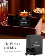 Men's Scented Candles | Amber Sandalwood | Long-Lasting Natural Soy Candles | Ideal Gift for Him - Image 4