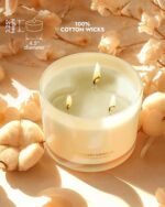 96NORTH Creamy Vanilla Scented Candle | Large 3-Wick | 40+ Hours Burn | Natural Soy Wax | Ideal Gift for All - Image 5