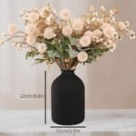 Matte Black 8.6" Arlo Vase for Living Room - Stylish Flower Decor & Centerpiece in Wabi Sabi Style - Image 3