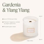 LA JOLIE MUSE Gardenia & Ylang Ylang Candle - 19 oz, 90-Hour Burn, Natural Soy Wax, Gift-Ready! - Image 5