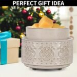 Mocosa 3-in-1 Ceramic Wax Warmer - Giftable Scented Wax Melt Burner for Mom & Grandma (Beige-Granular) - Image 4