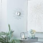 Deco 79 15" Metal Starburst Wall Clock with Crystal Accents: Stylish Home Decor in Silver - Image 3
