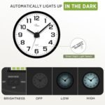 WallarGe Night Light Wall Clock – Silent, Battery-Operated Glow-in-the-Dark Clock with Large 12-Inch Display for Bedroom, Living Room, and Kitchen. - Image 3