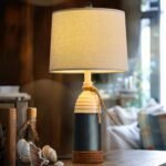 OYEARS 23.75" Table Lamp - Modern Coastal Nautical Design for Bedroom, Living Room, Nightstand, Navy Blue. - Image 5