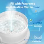 ASAKUKI 500ml Essential Oil Diffuser with Remote Control - 5-in-1 Ultrasonic Humidifier, Timer, Auto-Off (White) - Image 4