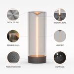 AUGE LIGHT Cordless Minimalist Desk Lamp: Dimmable LED Table Lamp for Gaming, Home, and More. - Image 5