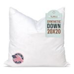 Pillowflex Synthetic Down Pillow Insert - 20x20 Down Alternative, Ultra Soft Large Square Throw Pillow, Couch Sham, Bed Sleeping - 1 Decorative Accent Form