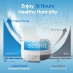 ASAKUKI 500ml Essential Oil Diffuser with Remote Control - 5-in-1 Ultrasonic Humidifier, Timer, Auto-Off (White) - Image 3