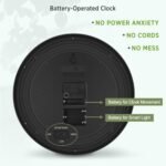 WallarGe Night Light Wall Clock – Silent, Battery-Operated Glow-in-the-Dark Clock with Large 12-Inch Display for Bedroom, Living Room, and Kitchen. - Image 5