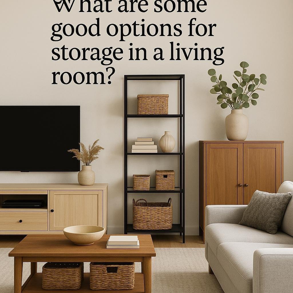 What are some good options for storage in a living room?