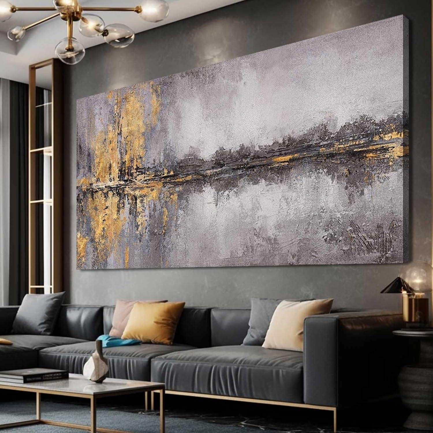 Elevating Spaces: Our Take on XIANSHOU Gold Grey Canvas Art