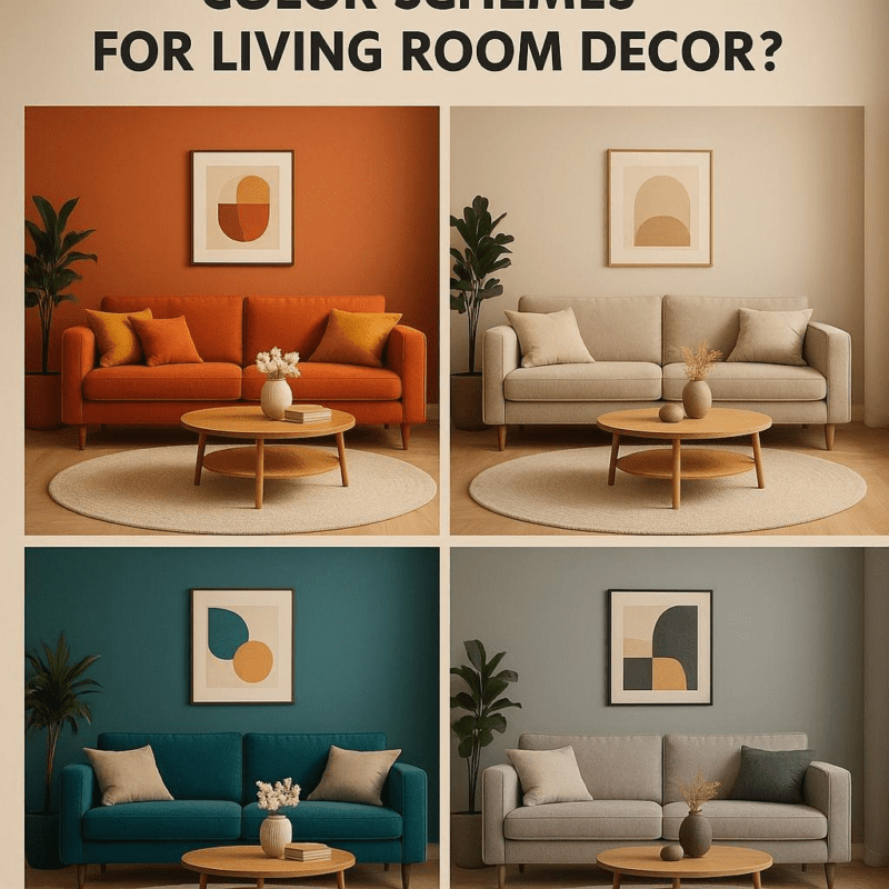 What are some popular color schemes for living room decor?