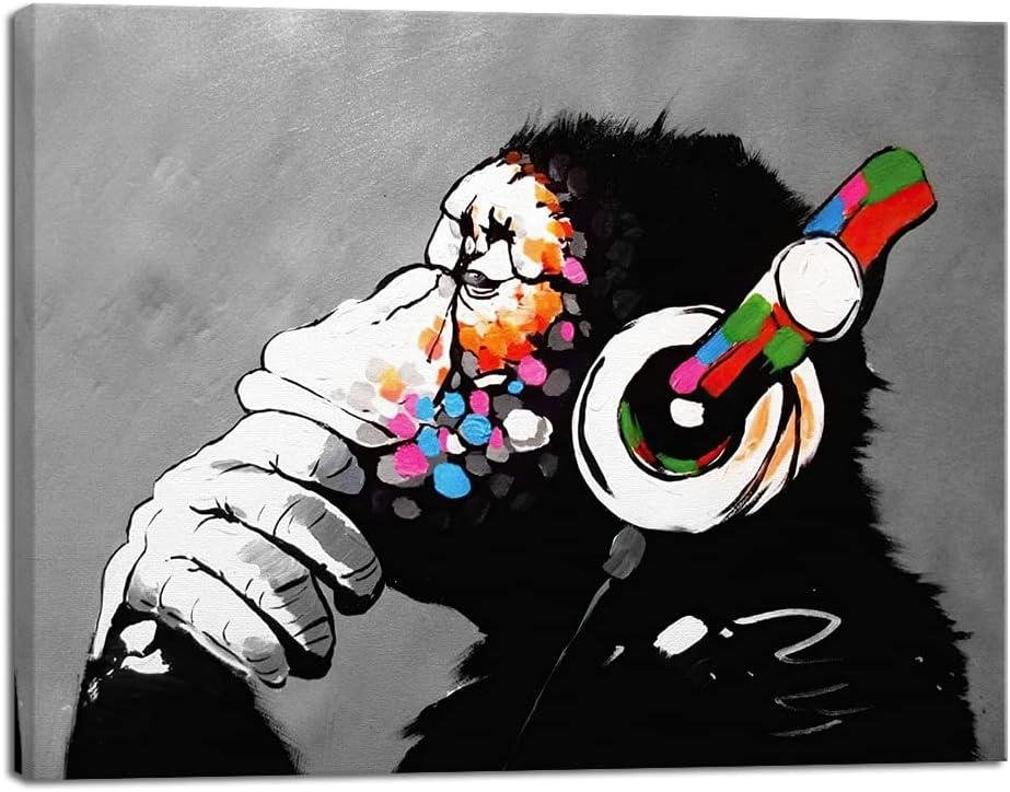 Our Review of Wieco Art’s Stylish Banksy Monkey Headphone Canvas Print