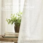 LAMIT Natural Ivory Semi-Sheer Linen Curtains, 84" Long, Cream White Light Filtering Drapes, 2 Panels, 52"x84" for Bedroom/Farmhouse. - Image 7