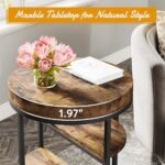 Tribesigns Round End Table Set of 2 – 3-Tier Rustic Industrial Side Tables for Small Spaces - Image 7