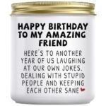 Jonico Happy Birthday Gifts for Women - Funny Best Friend Friendship Birthday Gifts for Women Bestie BFF Coworker Classmate, Lavender Candle