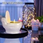 Jasmine Scented Aromatherapy Candle - 6 oz, 42+ Hour Burn, Unique Toilet Design - Perfect Gift for Loved Ones. - Image 8