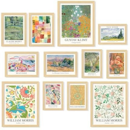 97 Decor Vintage Eclectic Wall Art Prints - Artsy Maximalist Decor Gallery Wall Prints for Bedroom Dorm, Famous Art Posters for Room Aesthetic Pictures, Colorful Eclectic Decorations (Unframed)