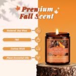 Spiced Pumpkin Scented Candle - Natural Soy Autumn Aromatherapy - 7 oz Jar for Home & Gifts - Image 3
