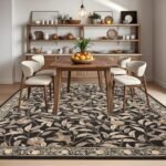 GarveeHome Boho Leaf 5x7 Rugs: Soft, Non-Slip, Washable, Stain-Resistant Carpet for Bedroom & Living Room. - Image 3