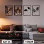QXSXKJ Black Metal Wall Art Set - 3D Modern Framed Decor for Living Room, Bedroom & Bathroom. - Image 3