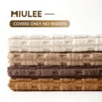 MIULEE Set of 4 Neutral 18x18 Inch Corduroy Decorative Pillow Covers for Sofa, Couch, and Bed – Rustic Boho Home Decor - Image 6